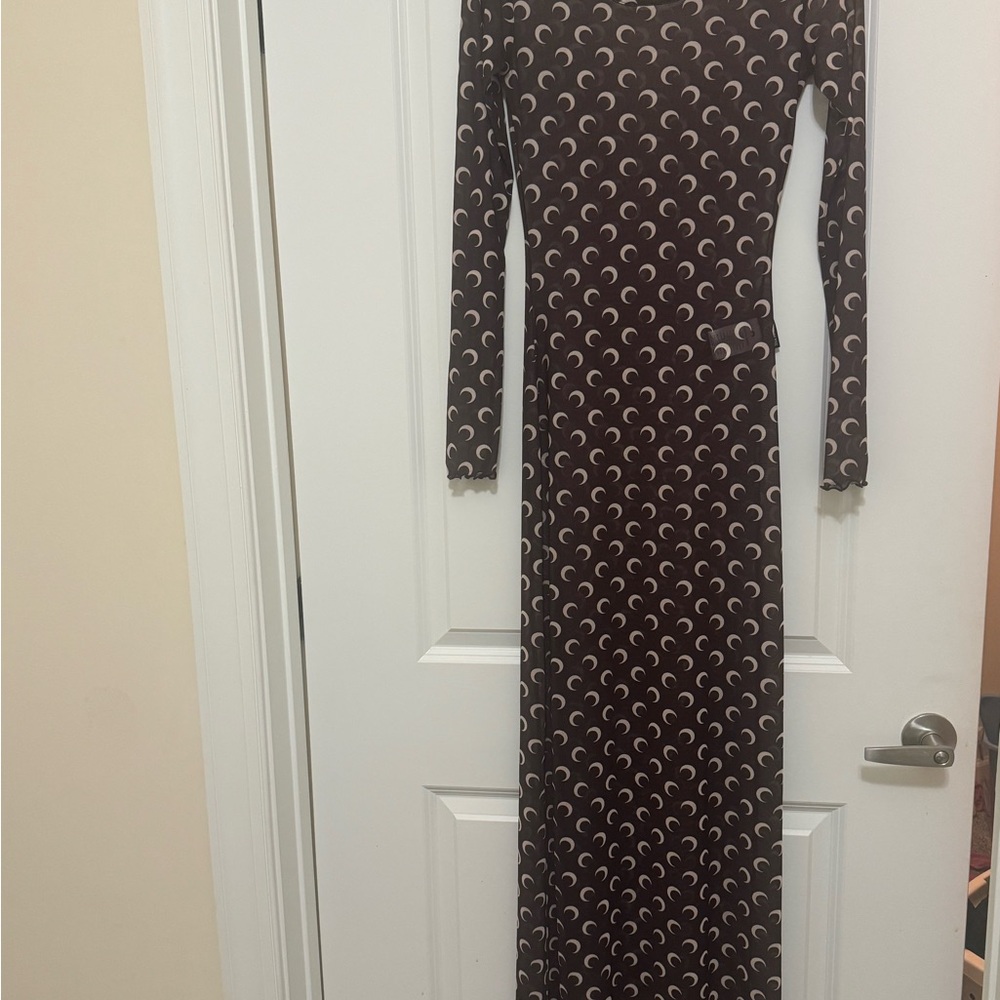 Stylish Brown Patterned Dress